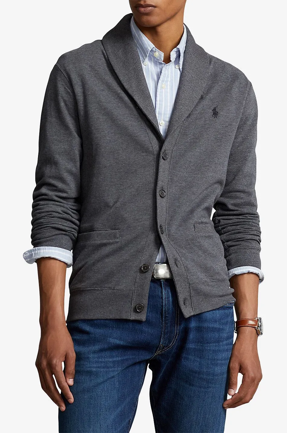 Cardigan en jersey à col châle