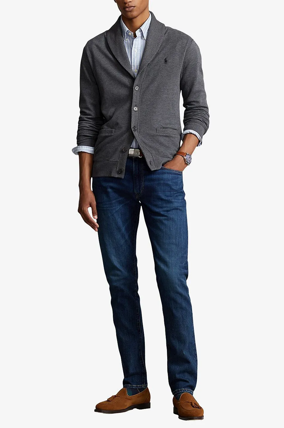 Cardigan en jersey à col châle