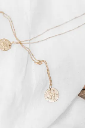 Collier signe astrologique Bélier acier doré